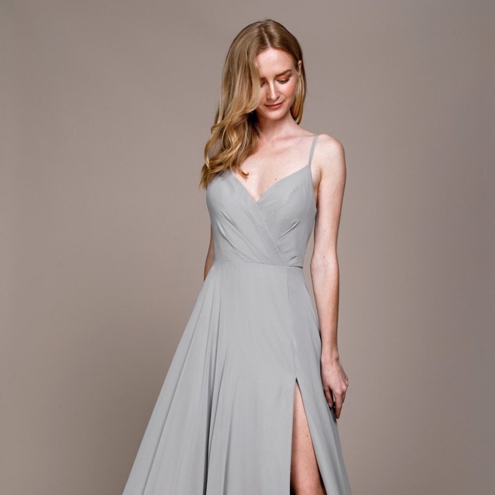 NEW LONG OFF THE SHOULDER SLEEVELESS A-LINE CHIFFON GOWN WITH ZIPPER 477